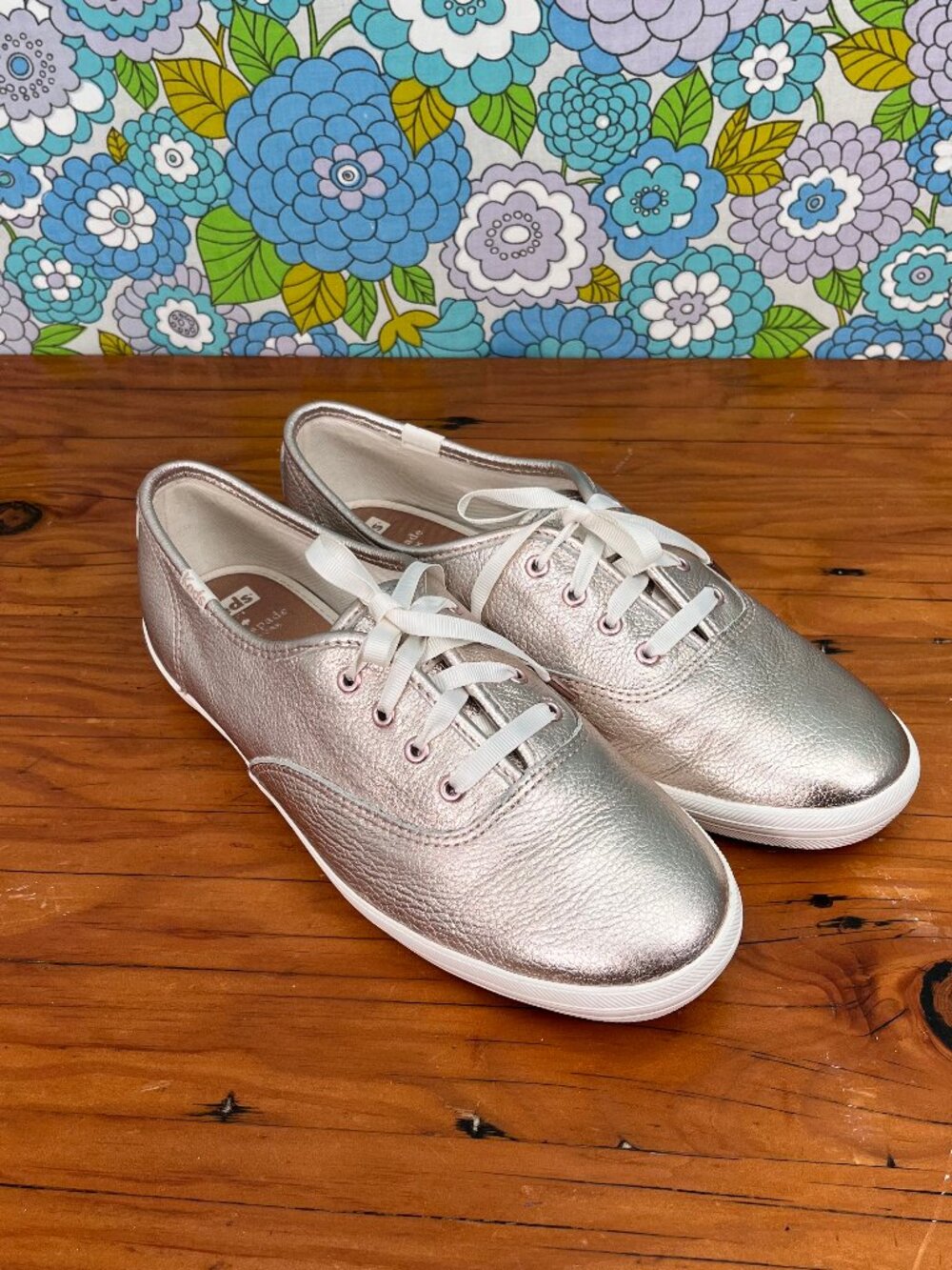 Keds x Kate Spade Rose Gold Metalic Leather Sneakers Size: 8 (Women's US)